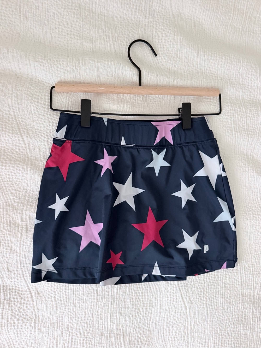 Prince Navy Mini Skort with Pink and White Stars
